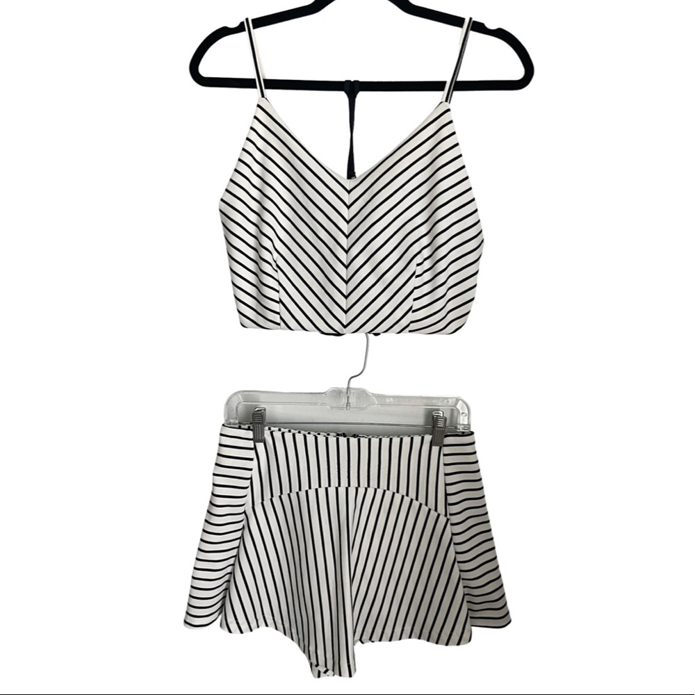 Crop top, high waist shorts co- ord